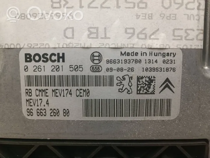 Peugeot 3008 I Komputer / Sterownik ECU i komplet kluczy 9663193780