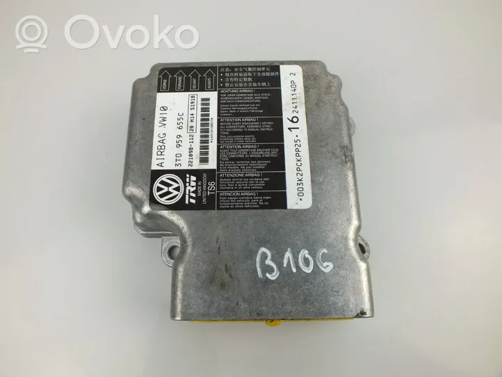 Skoda Superb B6 (3T) Module de contrôle airbag 3T0959655C