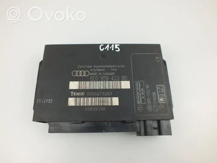 Audi A4 S4 B6 8E 8H Moduł / Sterownik komfortu 8E0959433BD