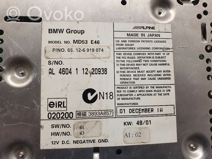 BMW 3 E46 Radio / CD/DVD atskaņotājs / navigācija 6919074