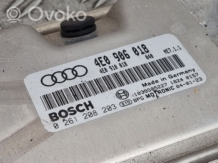 Audi A8 S8 D3 4E Sterownik / Moduł ECU 4E0906018