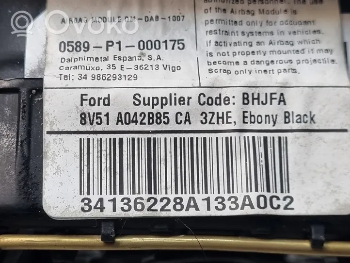 Ford Fiesta Steering wheel airbag 8V51A042B85CA