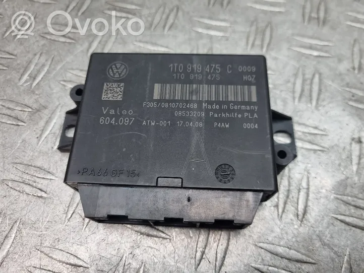 Volkswagen PASSAT CC Parking PDC control unit/module 1T0919475C