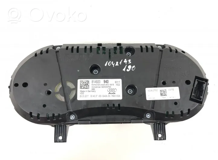 Audi Q2 - Tachimetro (quadro strumenti) 81A920940