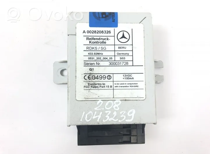 Mercedes-Benz SL R230 Padangų slėgio valdymo blokas A0028209826