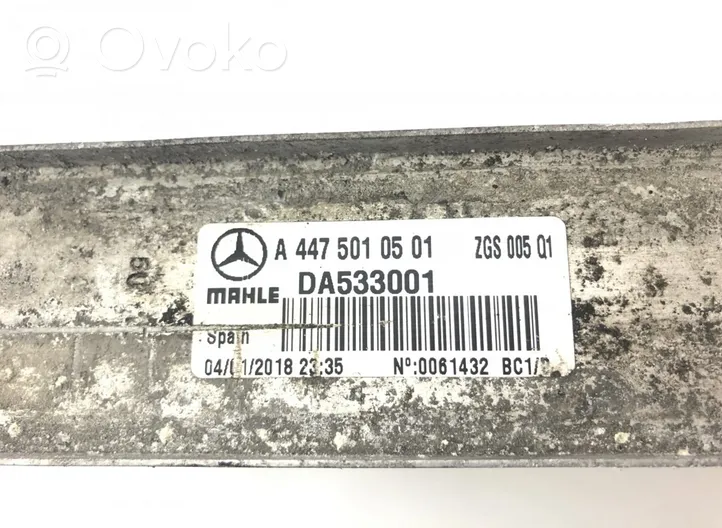 Mercedes-Benz Vito Viano W447 Chłodnica powietrza doładowującego / Intercooler A4475010501