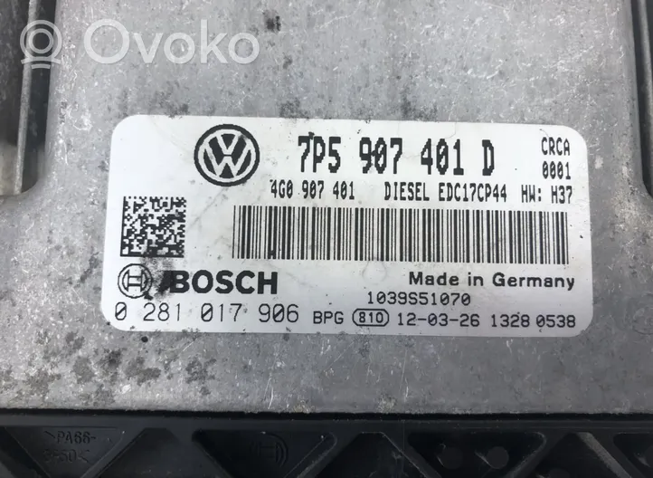 Porsche Cayenne (92A) Sterownik / Moduł ECU 0281017906