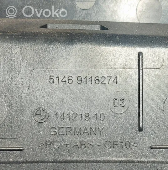 BMW 5 F10 F11 Kratka półki tylnej bagażnika 9116274