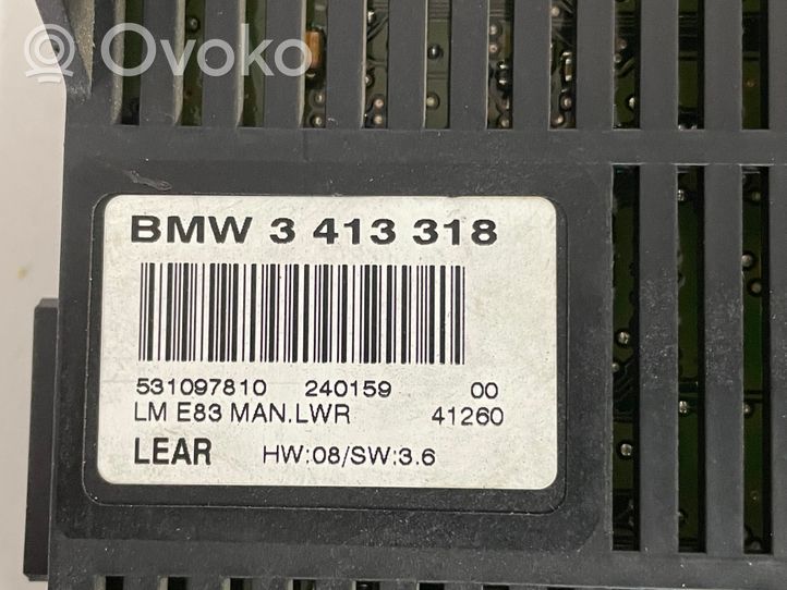 BMW X3 E83 Šviesų modulis 3413318