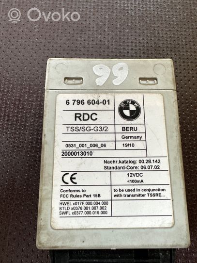 BMW 7 F01 F02 F03 F04 Rengaspaineen valvontayksikkö 6796604