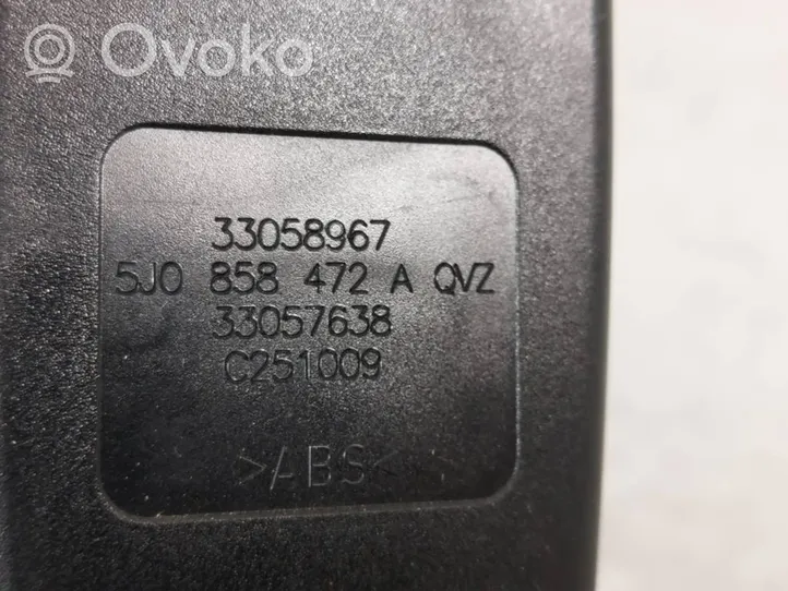 Skoda Fabia Mk2 (5J) Etuistuimen turvavyön solki 5J0858472A