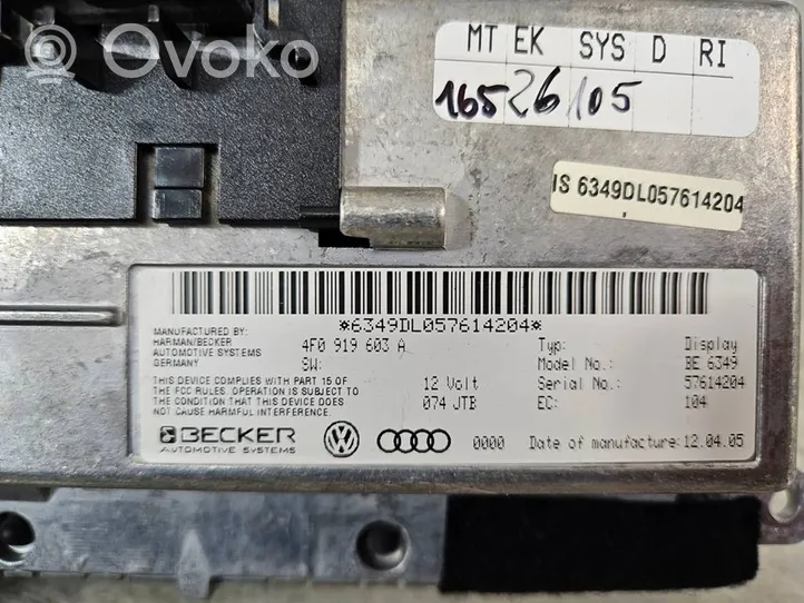 Audi A6 S6 C6 4F Monitor / wyświetlacz / ekran 4F0919603A