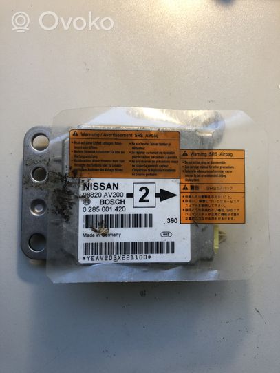 Nissan Primera Module de contrôle airbag 0285001420