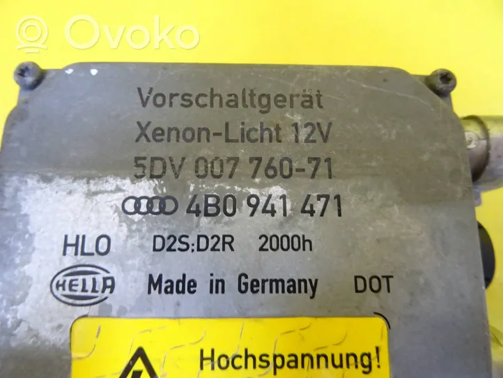 Audi A6 S6 C5 4B Ajovalojen virranrajoitinmoduuli Xenon 4B0941471