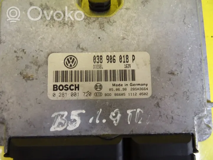 Volkswagen PASSAT B5 Calculateur moteur ECU 0281001720