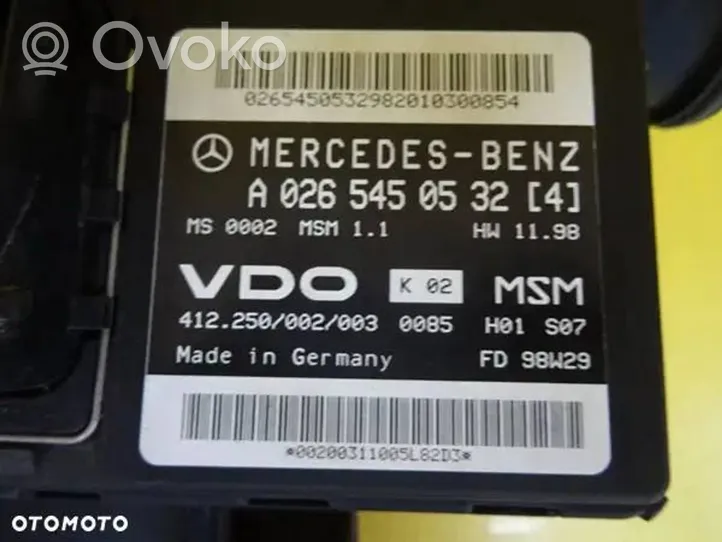 Mercedes-Benz A W168 Блок управления двигателя A0265450532