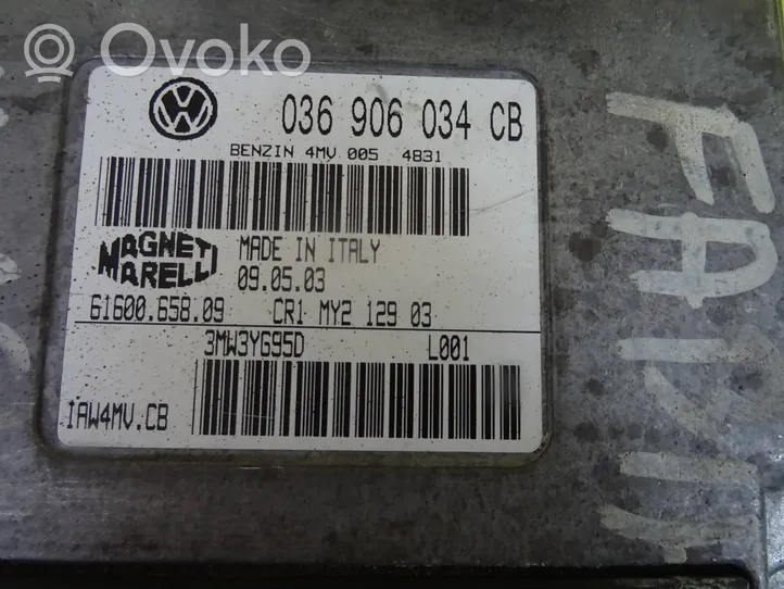 Skoda Fabia Mk1 (6Y) Sterownik / Moduł ECU 036906034CB