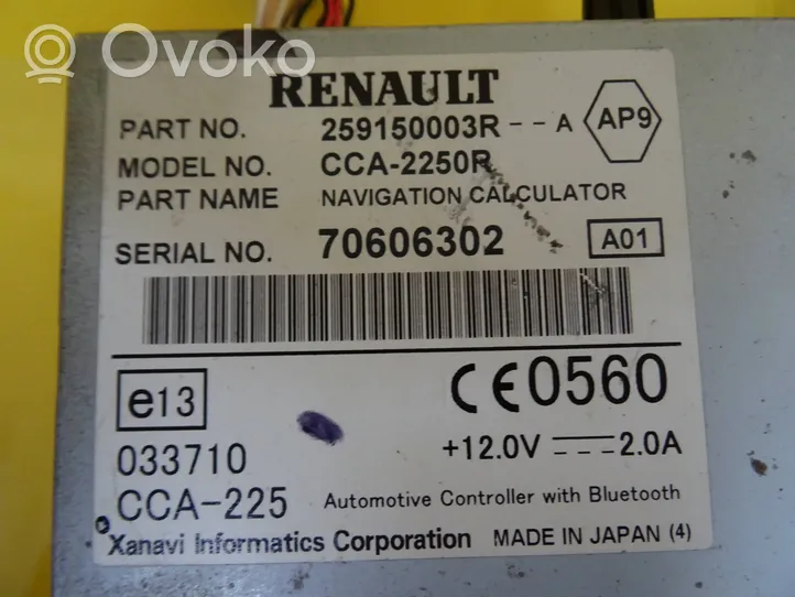 Renault Laguna III Navigaatioyksikkö CD/DVD-soitin 259150003R