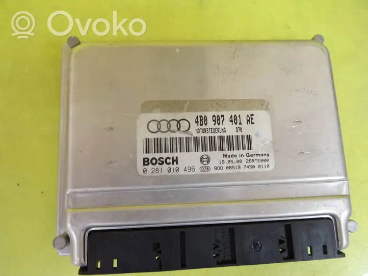 Audi A6 S6 C5 4B Sterownik / Moduł ECU 0281010496