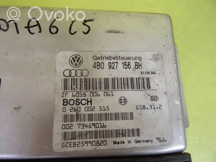 Audi A6 S6 C5 4B Module de contrôle de boîte de vitesses ECU 4B0927156BH