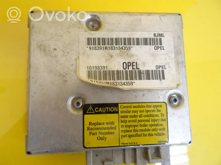 Opel Sintra Calculateur moteur ECU 16198391