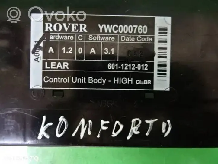 Rover 75 Komfortsteuergerät Bordnetzsteuergerät YWC000760