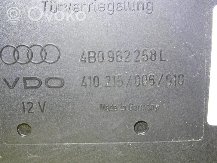 Audi A6 S6 C5 4B Moduł / Sterownik komfortu 4B0962258L