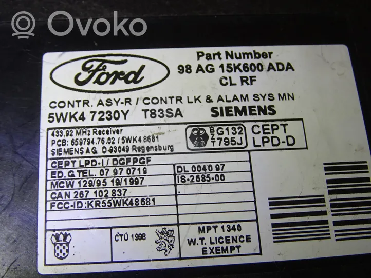 Ford Focus Modulo comfort/convenienza 98AG15K600ADA