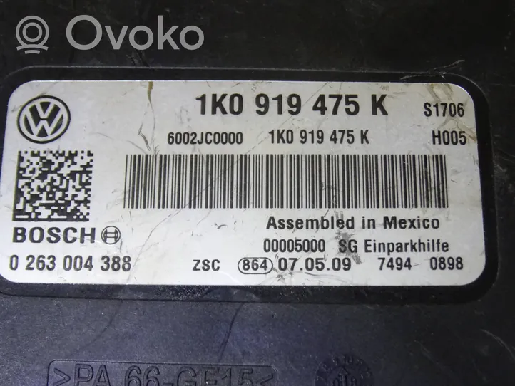 Volkswagen Caddy Sterownik / Moduł parkowania PDC 1K0919475K