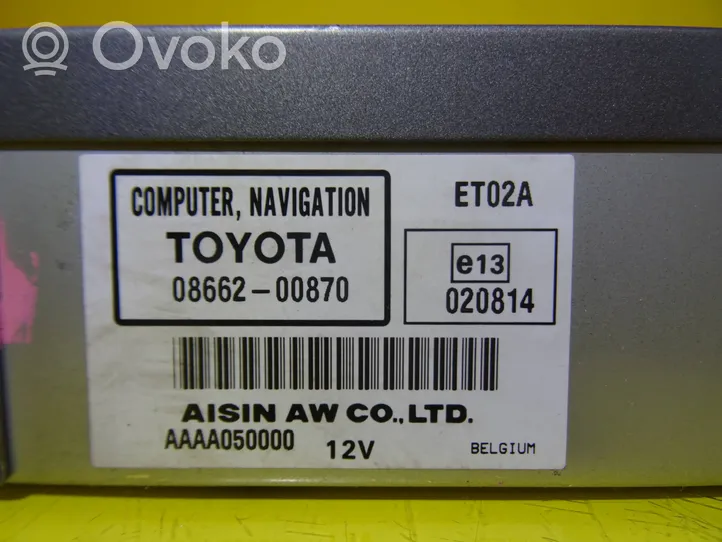 Toyota Avensis T250 Unité de navigation Lecteur CD / DVD 08662-00870