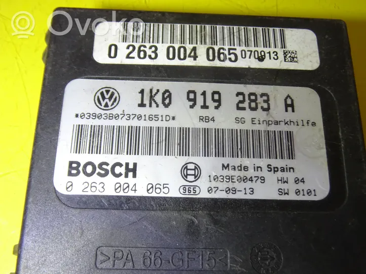 Volkswagen Golf V Pysäköintitutkan (PCD) ohjainlaite/moduuli 1K0919283A