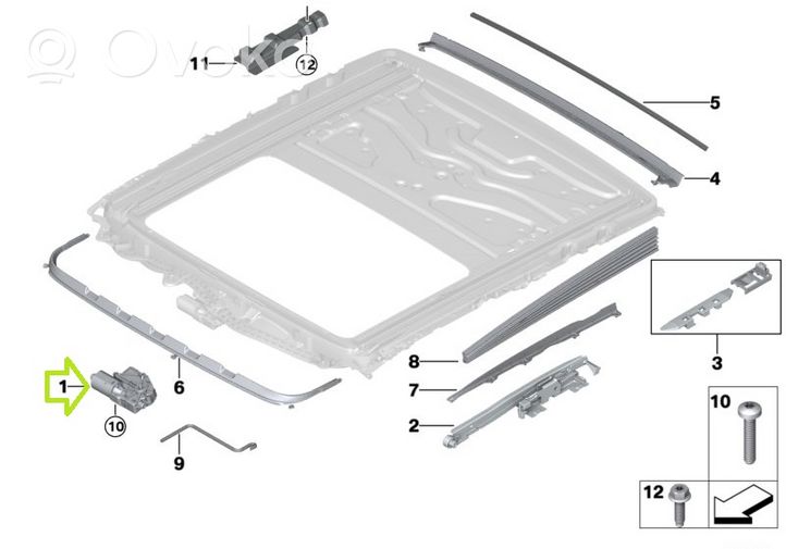 BMW 5 G30 G31 Motore/attuatore 7316536