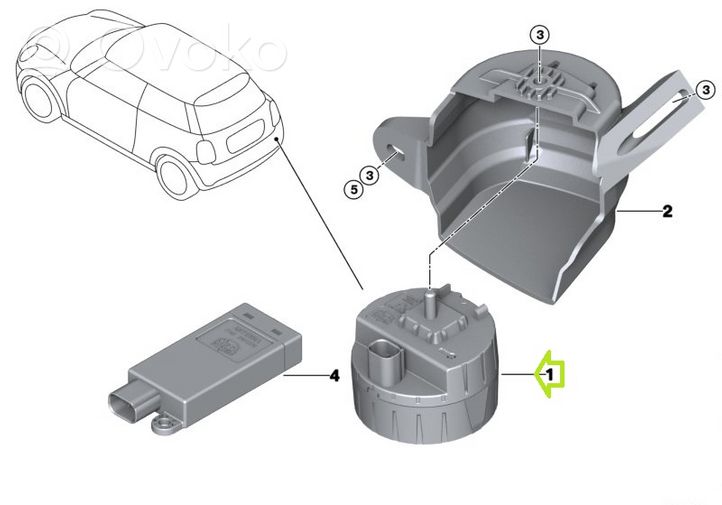 Mini One - Cooper F56 F55 Alarmes antivol sirène 9383320