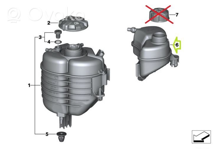 BMW 3 G20 G21 Vase d'expansion / réservoir de liquide de refroidissement 8610653