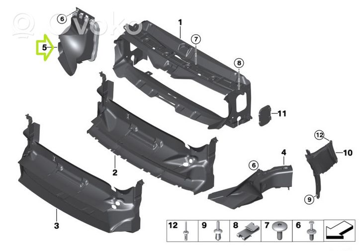 BMW 4 F36 Gran coupe Wlot / Kanał powietrza intercoolera 8054537