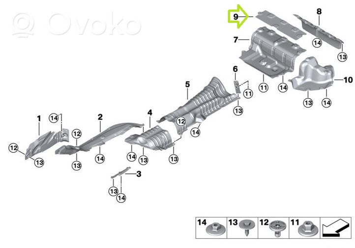 BMW 3 G20 G21 Isolation acoustique de pare-feu 7428149