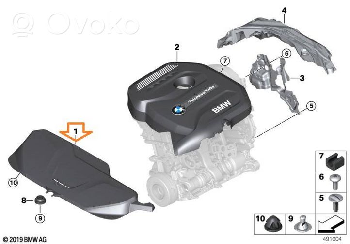 BMW 4 F36 Gran coupe Muu moottorin osa 11128638196