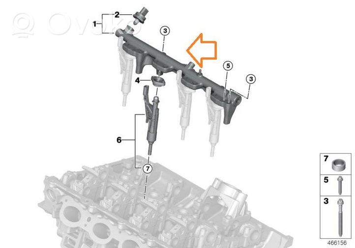 BMW 2 F22 F23 Tubo principal de alimentación del combustible 13537639979