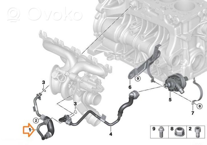 BMW 2 F22 F23 Tubo flessibile condotto refrigerante 7643094