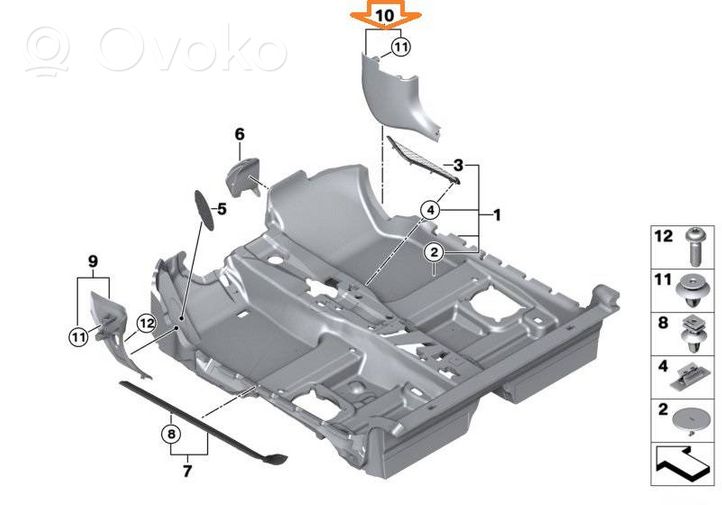 Mini One - Cooper F56 F55 Garniture marche-pieds avant 7298802	