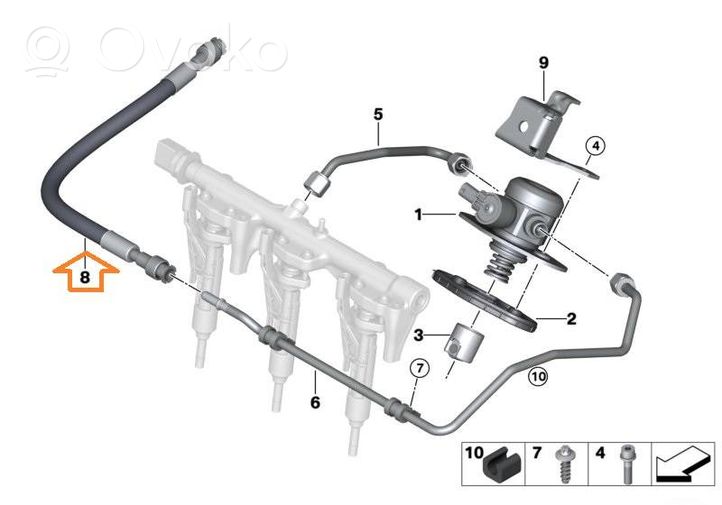 Mini One - Cooper F56 F55 Linea/tubo/manicotto combustibile 8600440