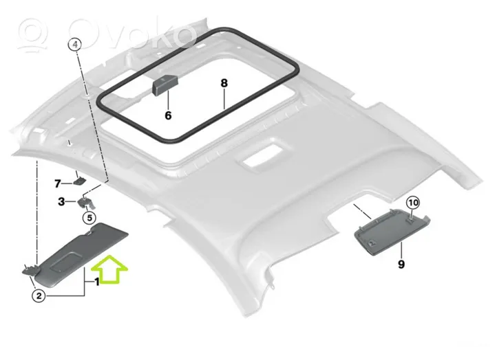 BMW 2 F22 F23 Häikäisysuoja 8057938