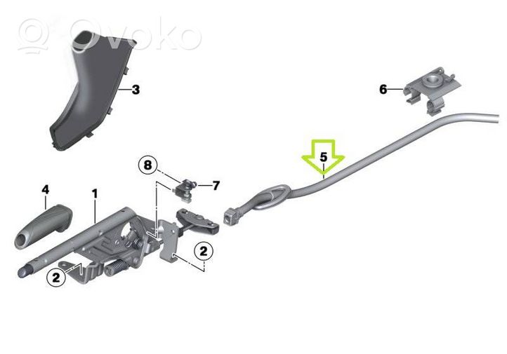 BMW 3 F30 F35 F31 Altre parti del freno a mano/freno di stazionamento 4L679226403