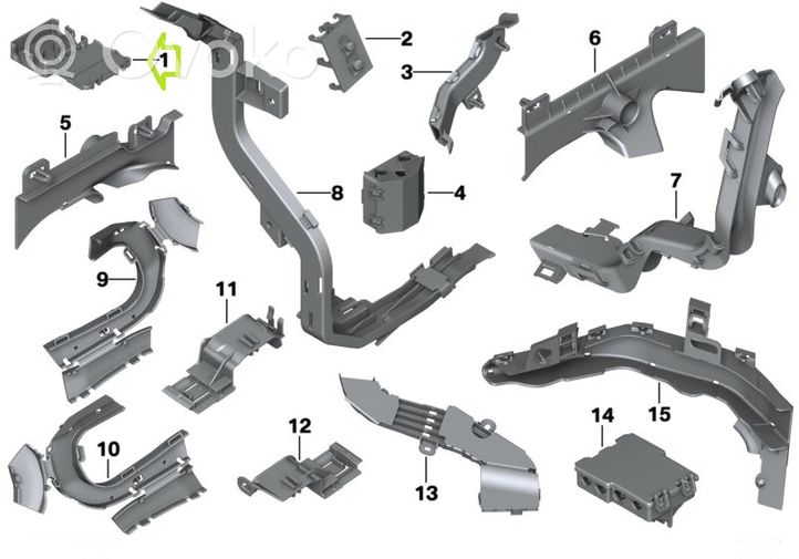 BMW 3 F30 F35 F31 Muu moottoritilan osa 9111262