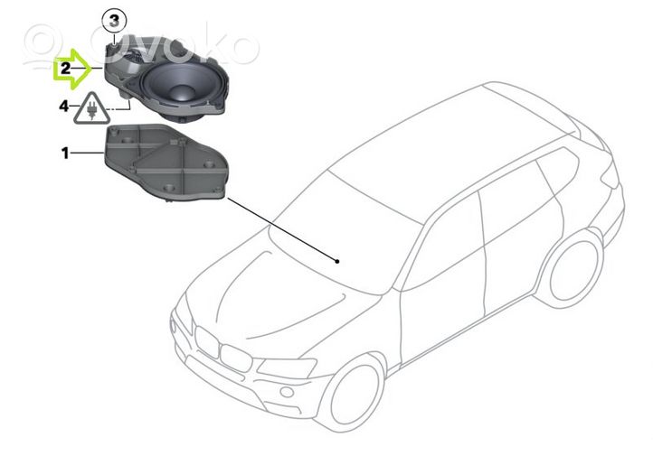 BMW X3 F25 Garsiakalbis panelėje 9237280