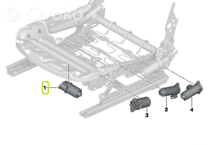 BMW 3 F30 F35 F31 Motorino di regolazione del sedile 7328706