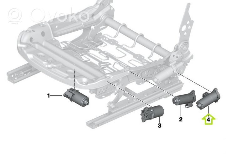 BMW 3 F30 F35 F31 Motorino di regolazione del sedile 7325532