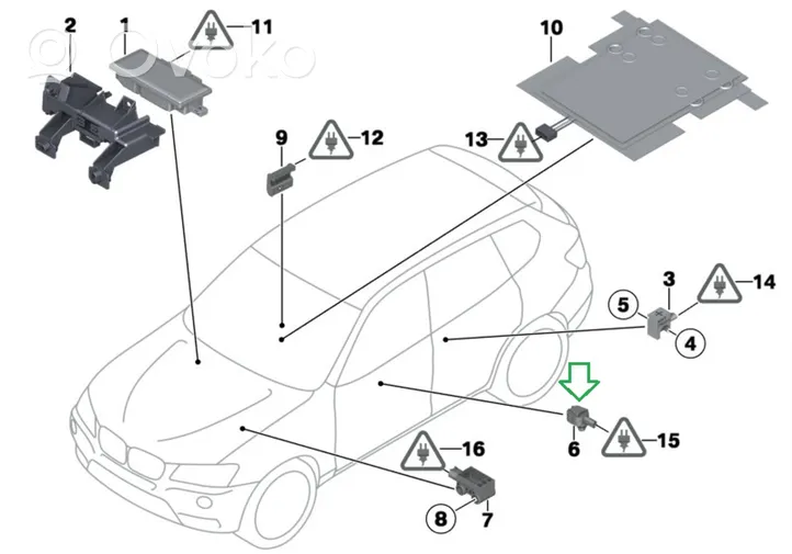 BMW X3 F25 Turvatyynyn törmäysanturi 9224178