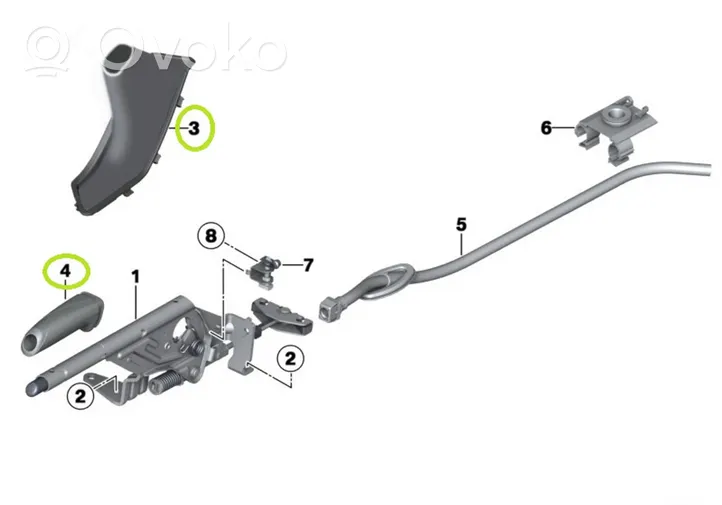 BMW 3 F30 F35 F31 Handbrake trim 9235425