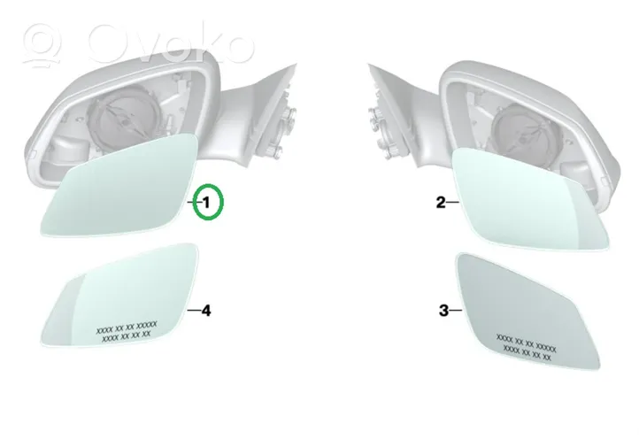 BMW 3 F30 F35 F31 Sivupeilin lasi 20200507